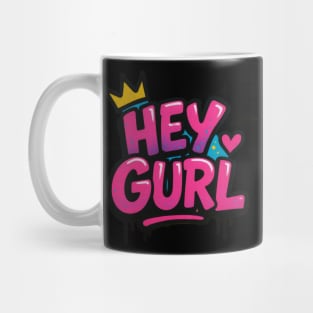 Pink graffiti Hey Gurl  FCQ Mug